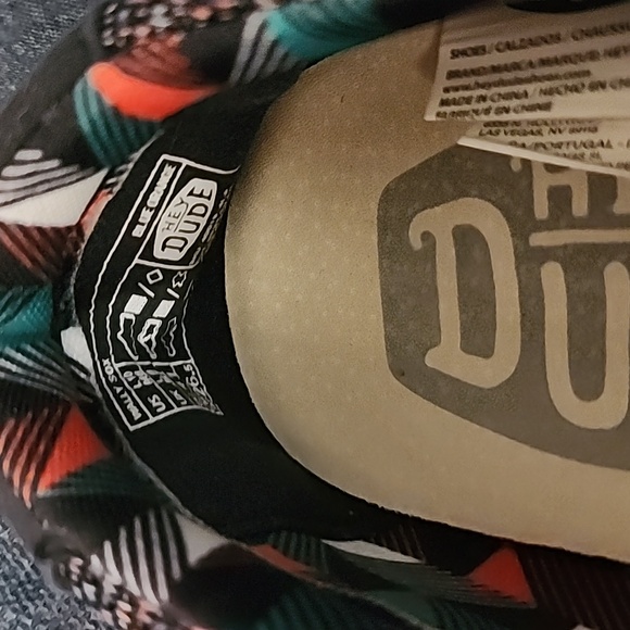 Hey Dude Wally Sox Size 8M 10W Blue Orange Perfect Condition - Picture 4 of 7